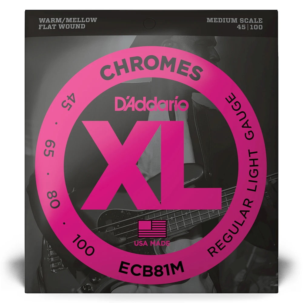 D´Addario ECB81M 45-100 Chromes-Flat Medium